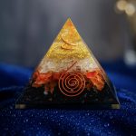 Citrine, Tourmaline, Clear Quartz Pyramid