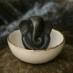 Pyrait Ganesh ji with selenait bowl - Image 3