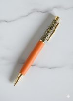 Pyrite Crystal Pen | Wealth, Luck & Success Attraction Pen | Premium Writing Pen for Business & Study