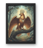 Lord Garuda Pyrite Crystal Photo Frame – Powerful Vastu & Spiritual Wall Decor for Home and Temple