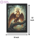 Lord Garuda Pyrite Crystal Photo Frame – Powerful Vastu & Spiritual Wall Decor for Home and Temple - Image 2