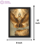 Divine Lord Garuda Pyrite Crystal Photo Frame – Heavy Pyrite Work Luxury Edition - Image 2