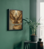 Divine Lord Garuda Pyrite Crystal Photo Frame – Heavy Pyrite Work Luxury Edition - Image 3