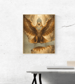 Divine Lord Garuda Pyrite Crystal Photo Frame – Heavy Pyrite Work Luxury Edition - Image 4