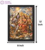 Premium Pyrite Shiv Parivar Framed Wall Art for Wealth, Peace & Protection - Image 2