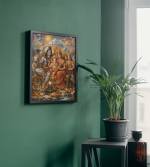Premium Pyrite Shiv Parivar Framed Wall Art for Wealth, Peace & Protection - Image 3