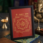 “Divine Protection Combo: Hanuman Yantra Frame + Complimentary Green Zebu Energy Coin”