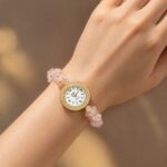 Veena crystal rose quartz watch - Image 2